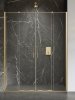NEW TRENDY Drzwi wnękowe SMART GOLD BRUSHED 2D U 160x200 szkło czyste 8mm Active Shield 2.0 EXK-7522